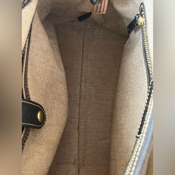 Vintage Rare Dooney & Bourke  purse Satchel Black  Florentine Leather - Picture 10 of 13